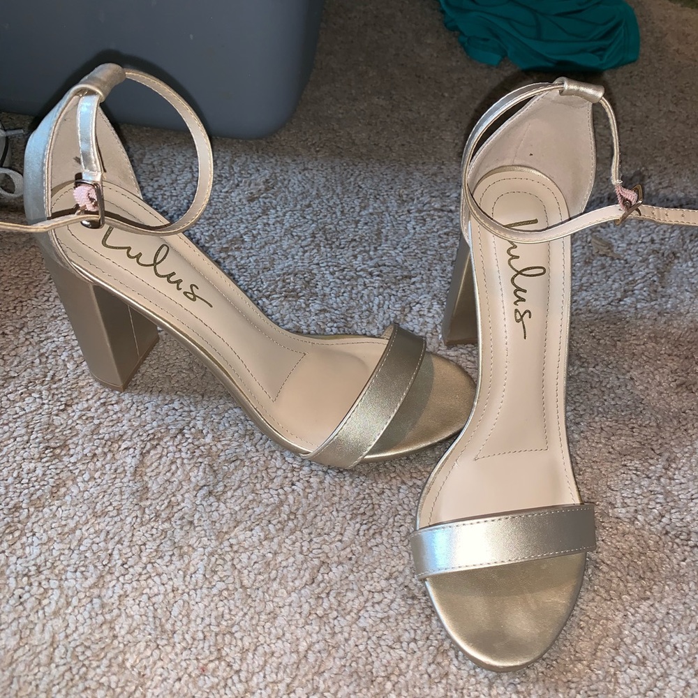 Gold LuLu heels
